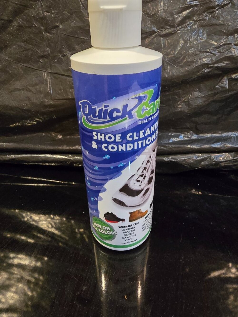 Quick Care Shoe Cleaner & Conditioner Leather Suede Canvas Cloth 8 oz NEW